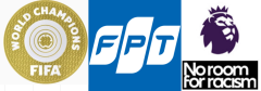 25/26 Premier League Badge & No Room For Racism & 2025 FIFA Club World Cup Champions Badge & FPT Sponsor