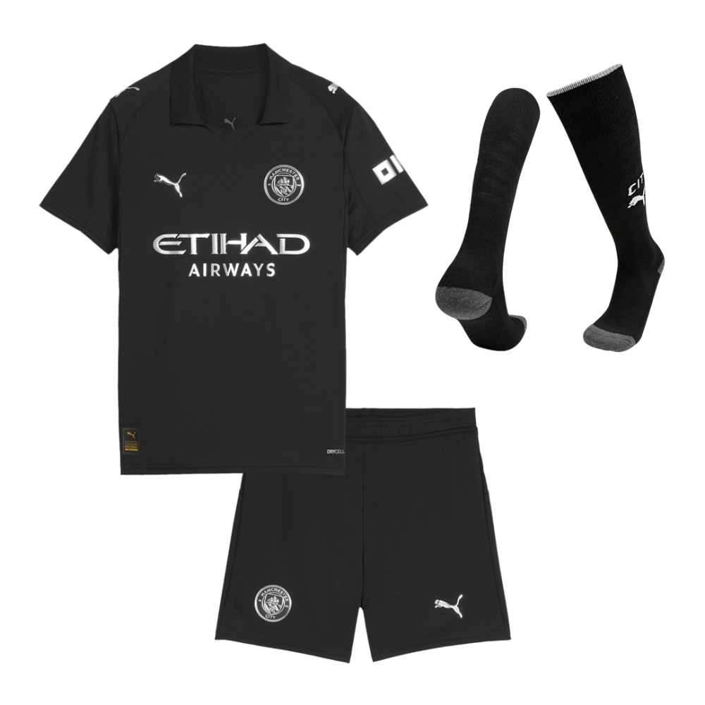 Manchester City Away Kids Soccer Jerseys Full Kit 2025/26