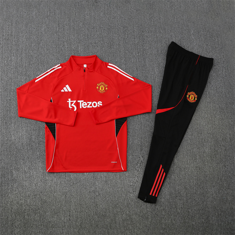 Manchester United 1/4 Zip Tracksuit 2025/26 Kids Adult