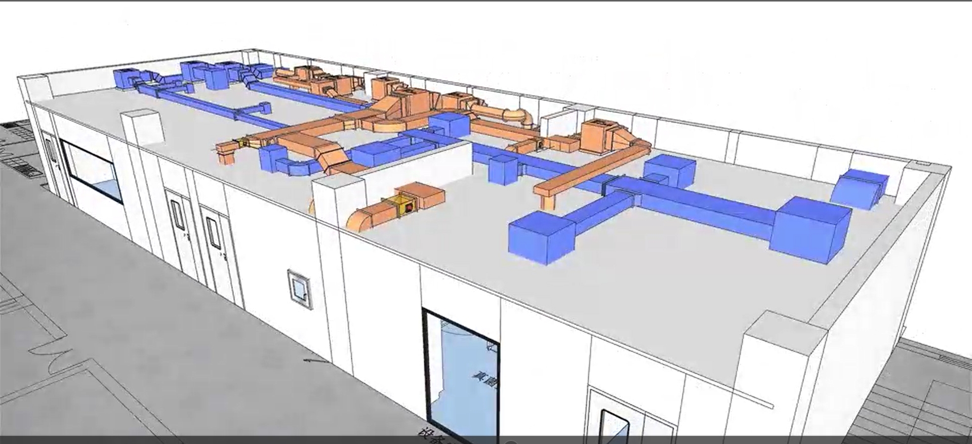 Our Design Partnership BIM show of the Hospital PCR Lab in China