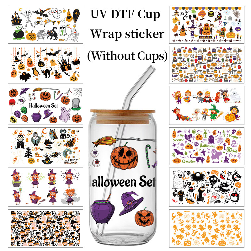 RTS 16oz UV DTF Wraps for 16oz Glass & Acrylic Cans