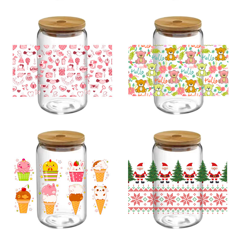 RTS 16oz UV DTF Wraps for 16oz Glass & Acrylic Cans