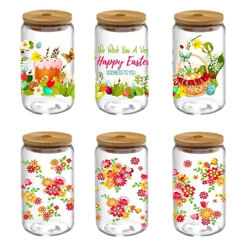 RTS 16oz UV DTF Wraps for 16oz Glass & Acrylic Cans