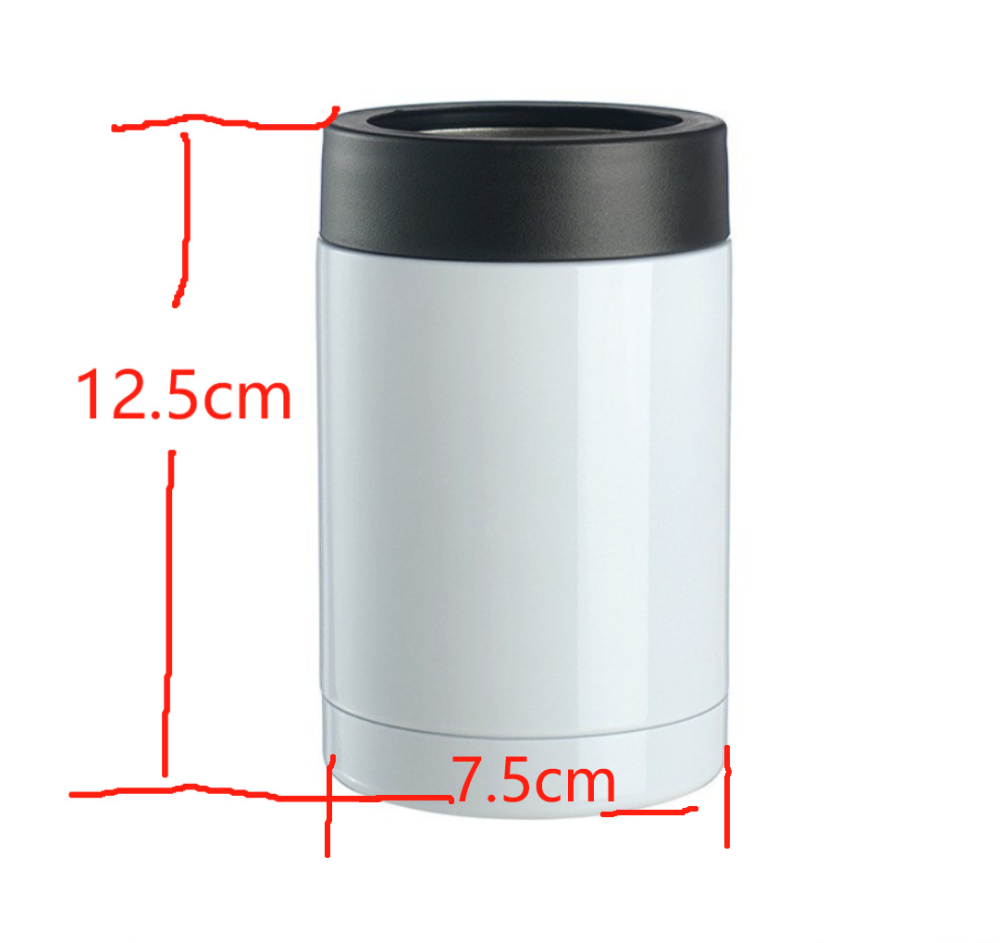 China Warehouse 12oz  sublimation Can Coolers with 1 lids