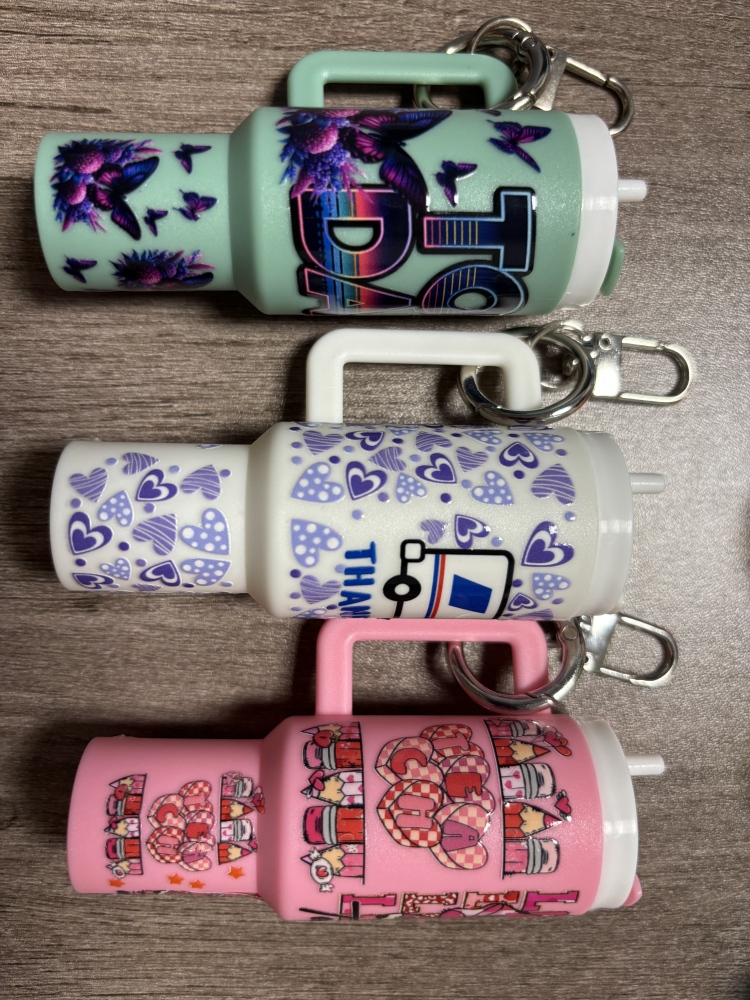 Mini Tumbler Keychains Mix all colors you want