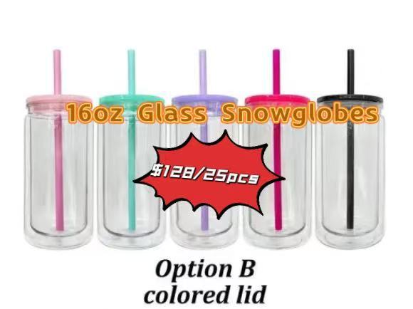 Aussie Warehouse 16oz Glass Clear Double-Walled Snowglobes