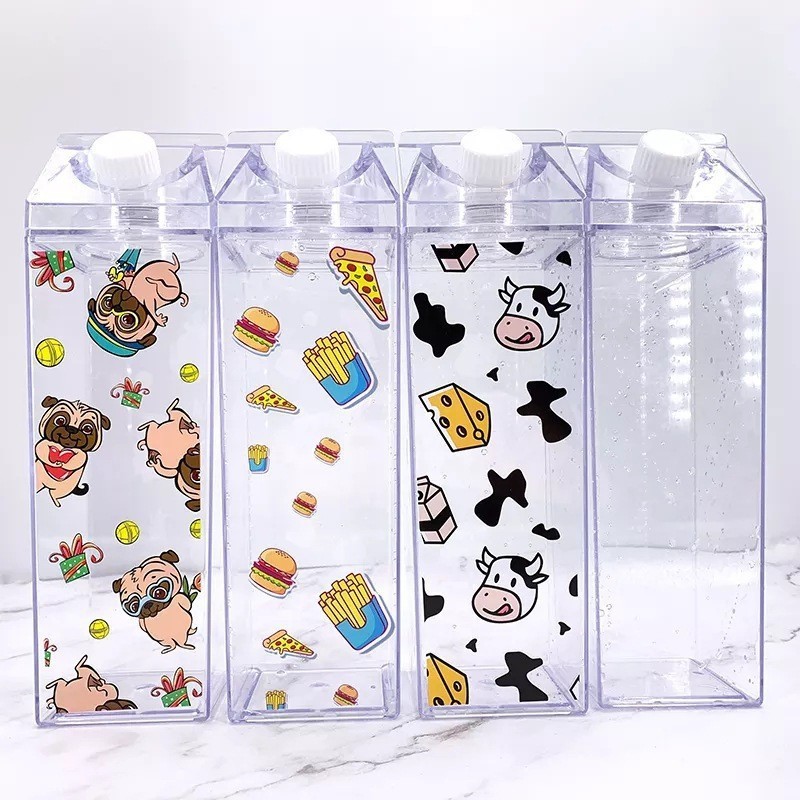China Warehouse RTS 500ml/1000ml Clear Plastic Milk Cup