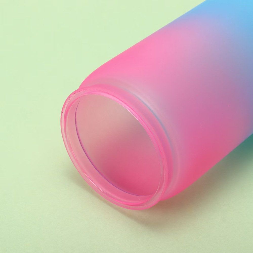 China Warehouse RTS 16oz Plastic Gradient Ombre Cups with PP Lid