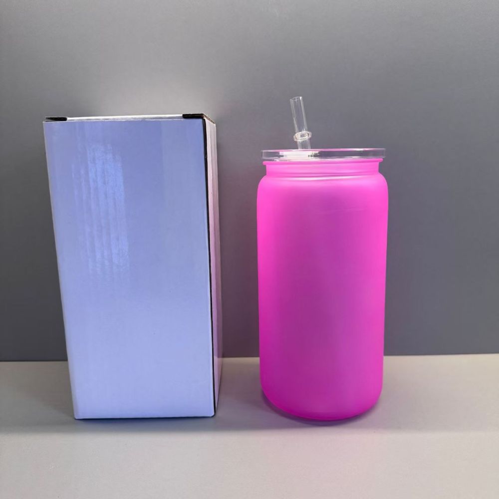 China Warehouse RTS 16oz Plastic Gradient Ombre Cups with PP Lid