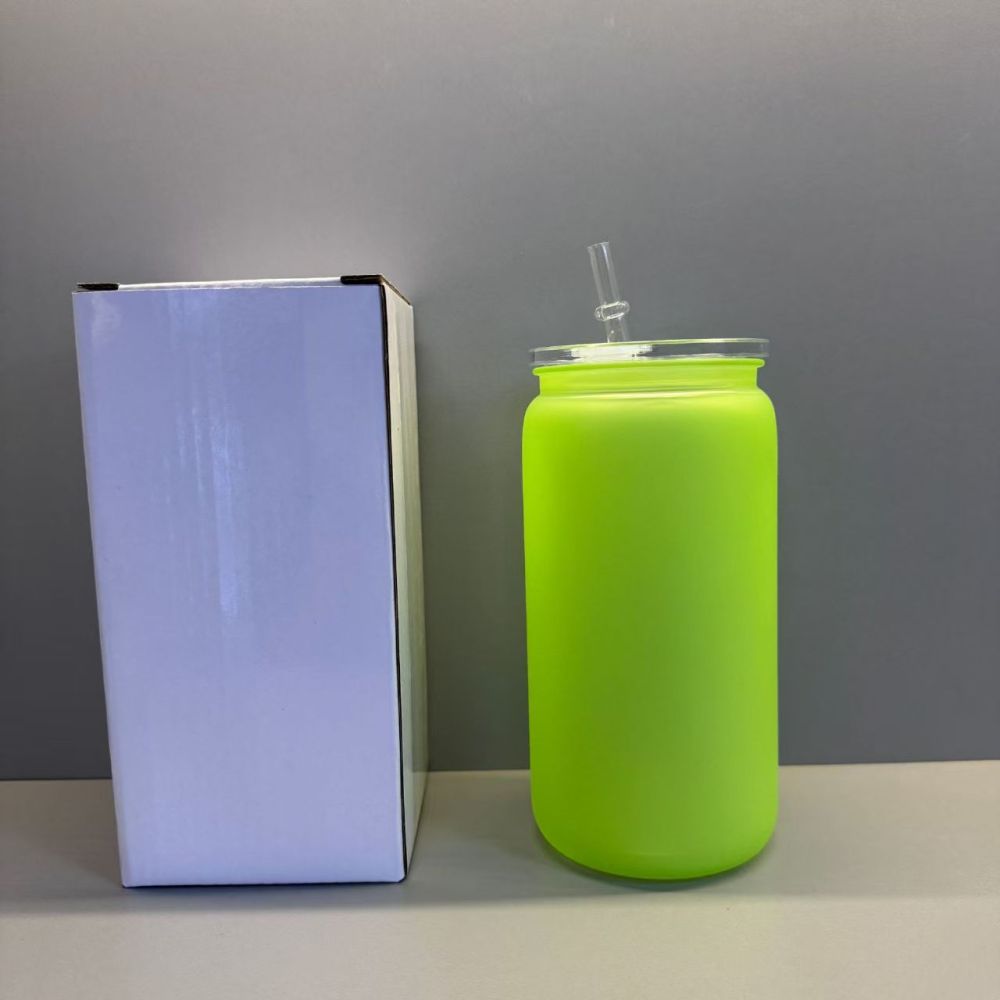 China Warehouse RTS 16oz Plastic Gradient Ombre Cups with PP Lid