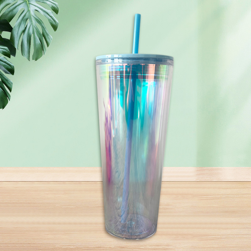 China Warehouse RTS 24oz Holographic Plactic Tumbler