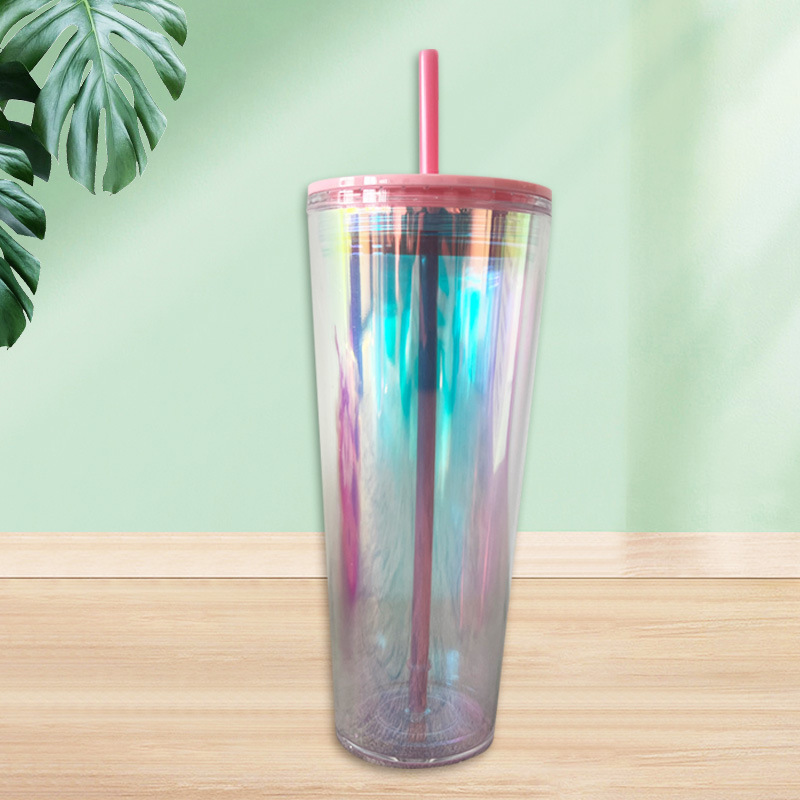 China Warehouse RTS 24oz Holographic Plactic Tumbler
