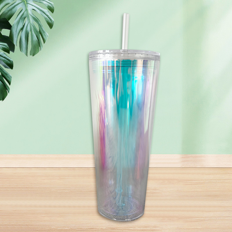 China Warehouse RTS 24oz Holographic Plactic Tumbler
