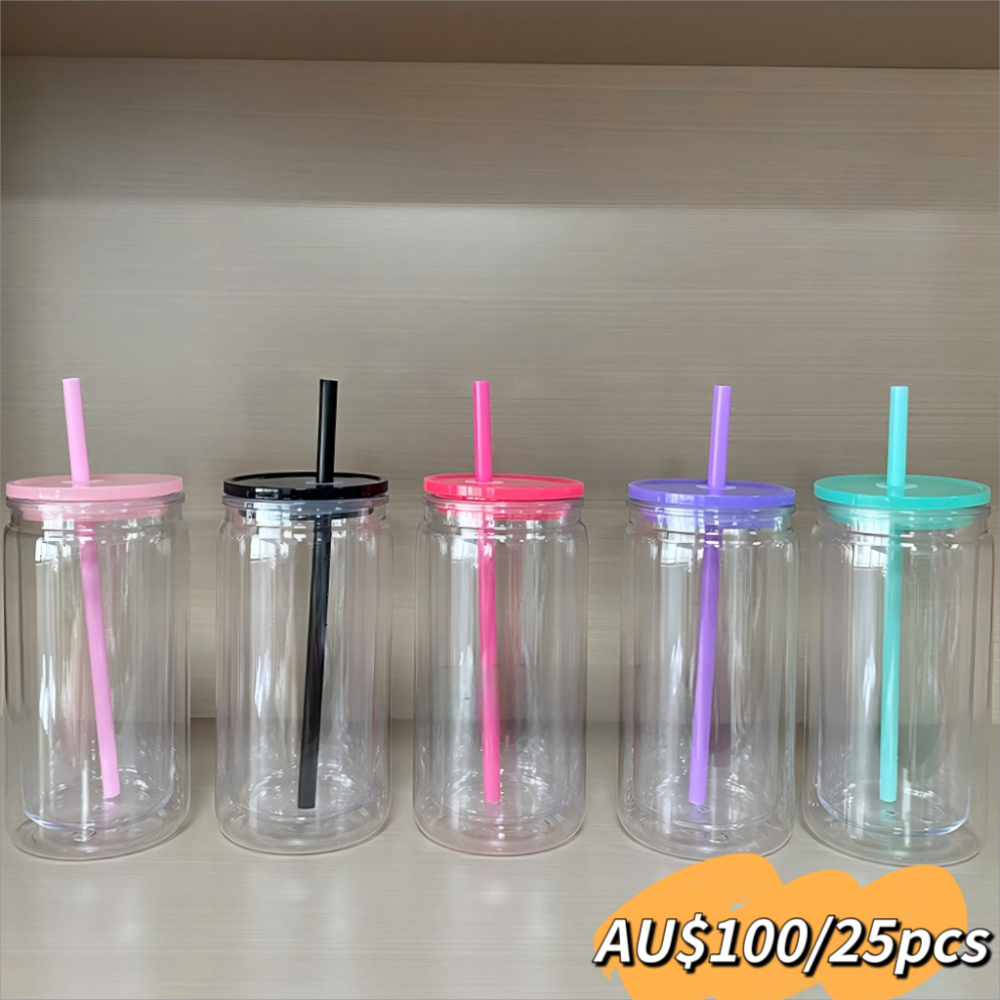 RTS Aussie Warehouse 16oz Acrylic Coloured Double-Walled Snowglobes