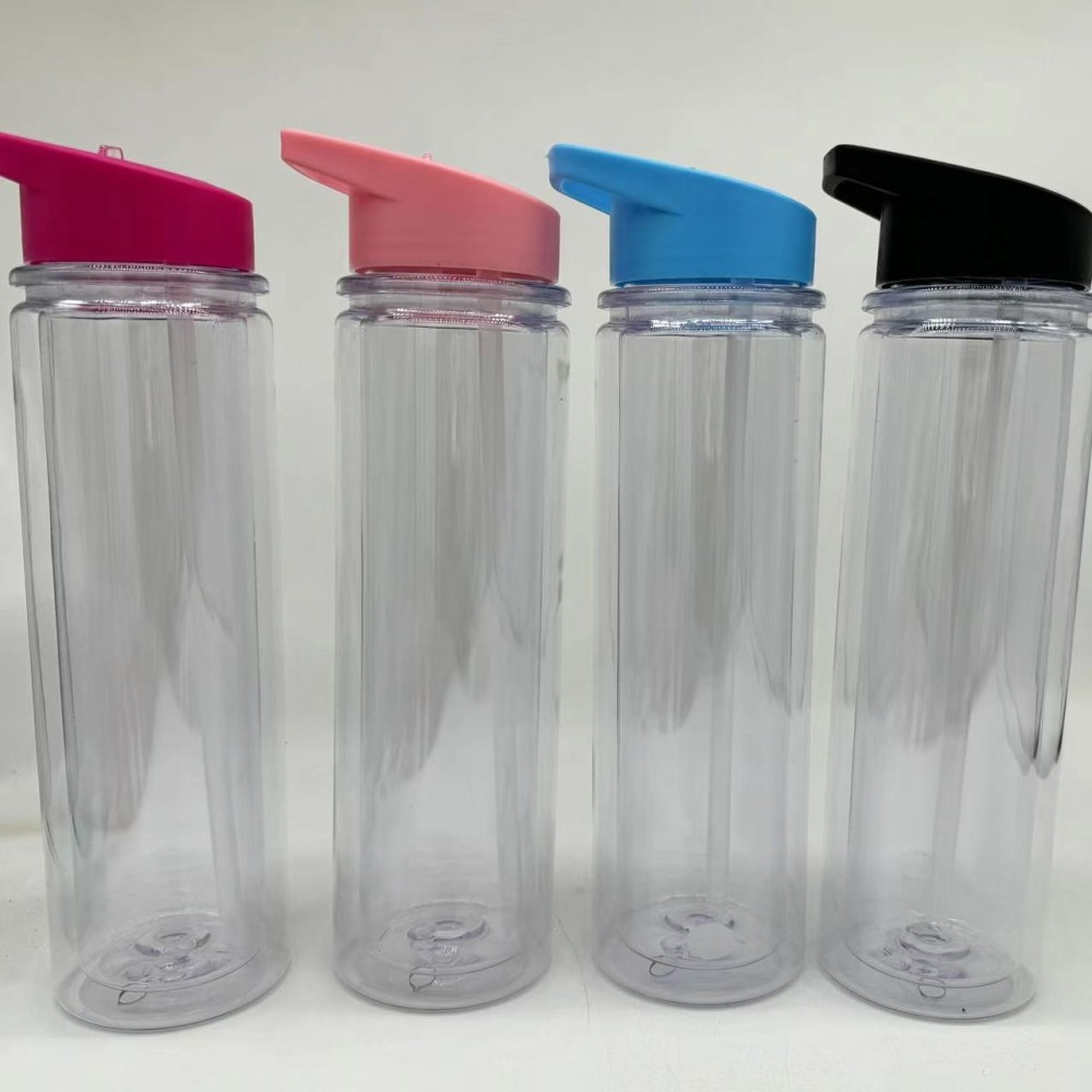 China Warehouse RTS 15oz Double Walled Plastic Kids Bottles Snow Globes With Pre-Drilled Hole And Plugs
