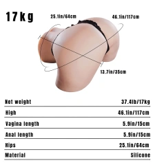 Big Booty Latina Jessica :17KG Sex Torso Realistic Silicone Sex Toy