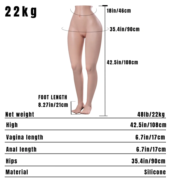 Gemma 22KG Climax Leg Sex Torso Doll For Men