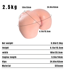 Chloe2.5KG Realistic Silicone Pocket Pussy Mini Torso Sex Doll