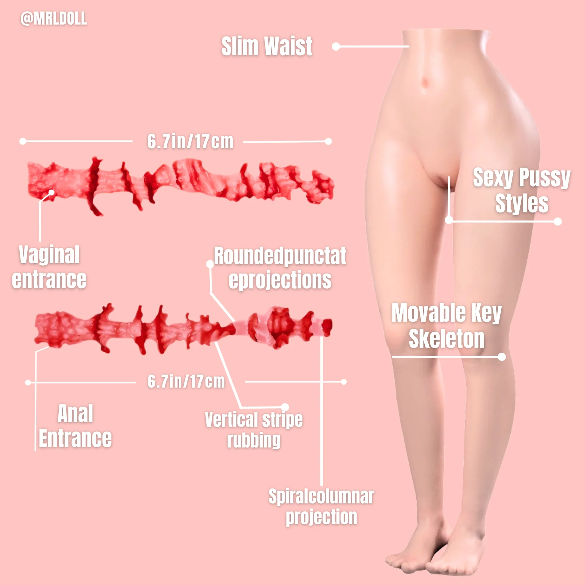 Gemma 22KG Climax Leg Sex Torso Doll For Men