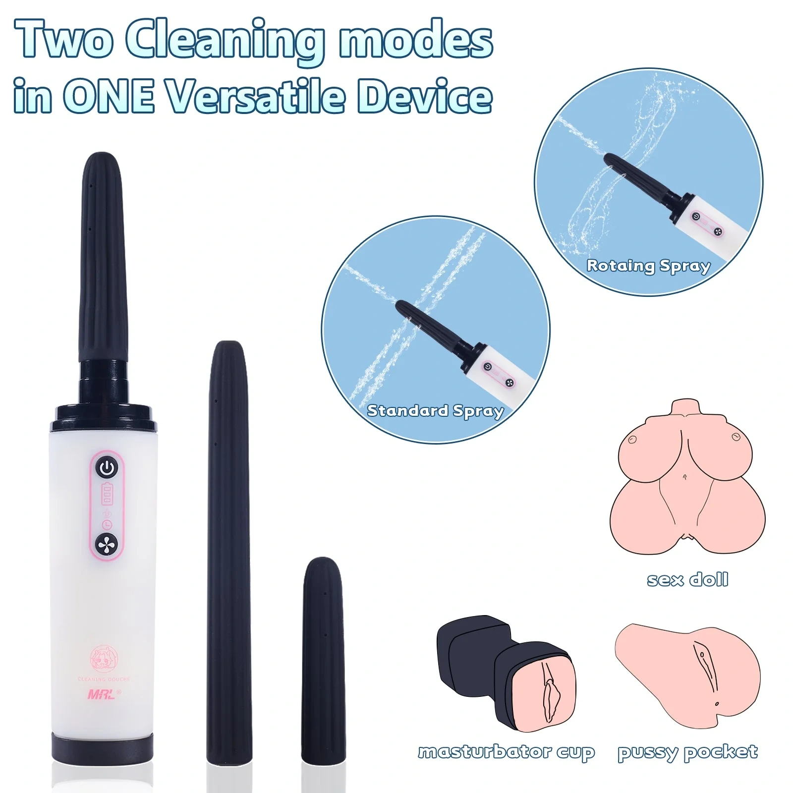 Automatic Cleaning Douche Sex Accessories for Male Masturbator