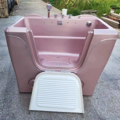 ペット用温泉浴槽、ドア付きアクリル浴槽、犬と猫の両方に適した入浴浴槽、大型入浴プール