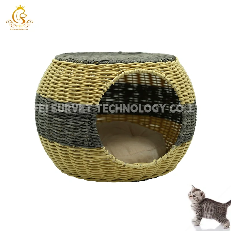 EUR VET 卸売 ラタン ペットハウス かわいい犬猫用ハウス 小動物向けに設計 中国獣医機器メーカー