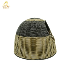 EUR VET Wholesales Rattan Cat Bed,Handwoven Wicker House for Cat