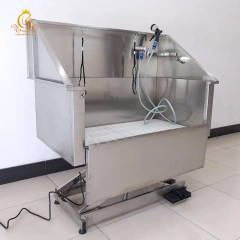 EURPET Oversized Custom Pet Grooming Tubs Hot Selling Stainless Steel Dog Bath Tub Electric Lifting BathSink