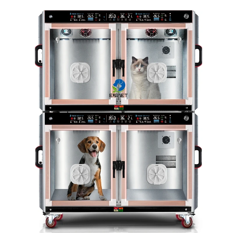European pet veterinary clinic animal care incubator intensive care unit pet oxygen incubator stainless steel veterinary oxygen cage