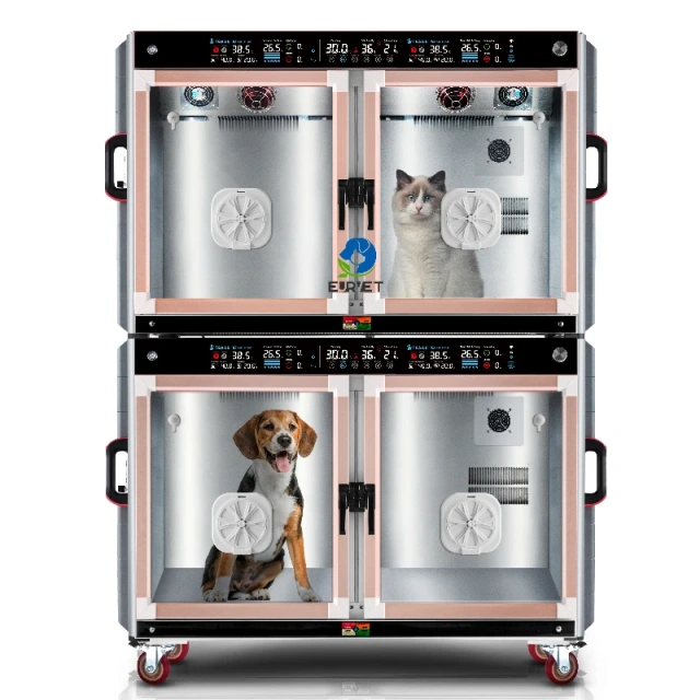 European pet veterinary clinic animal care incubator intensive care unit pet oxygen incubator stainless steel veterinary oxygen cage
