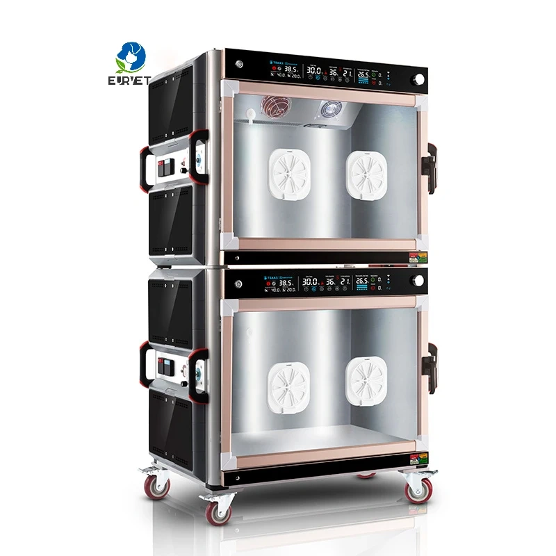 EUR PET 新設計スタッキング酸素ペットICUケージ温度適応調整システム獣医用酸素ケージ