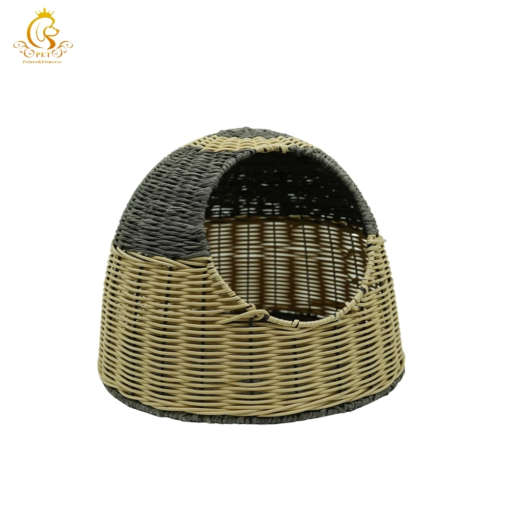 EUR VET Wholesales Rattan Cat Bed,Handwoven Wicker House for Cat