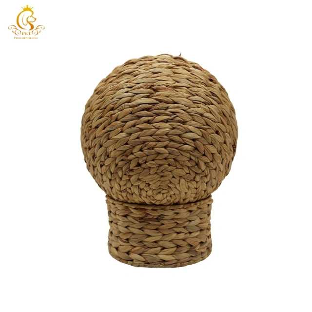 EUR VET Handmade New Item Rattan Basket Hand-woven Egg Shaped Wicker Pet Bed Water Hyacinth Water Fountain for Cats