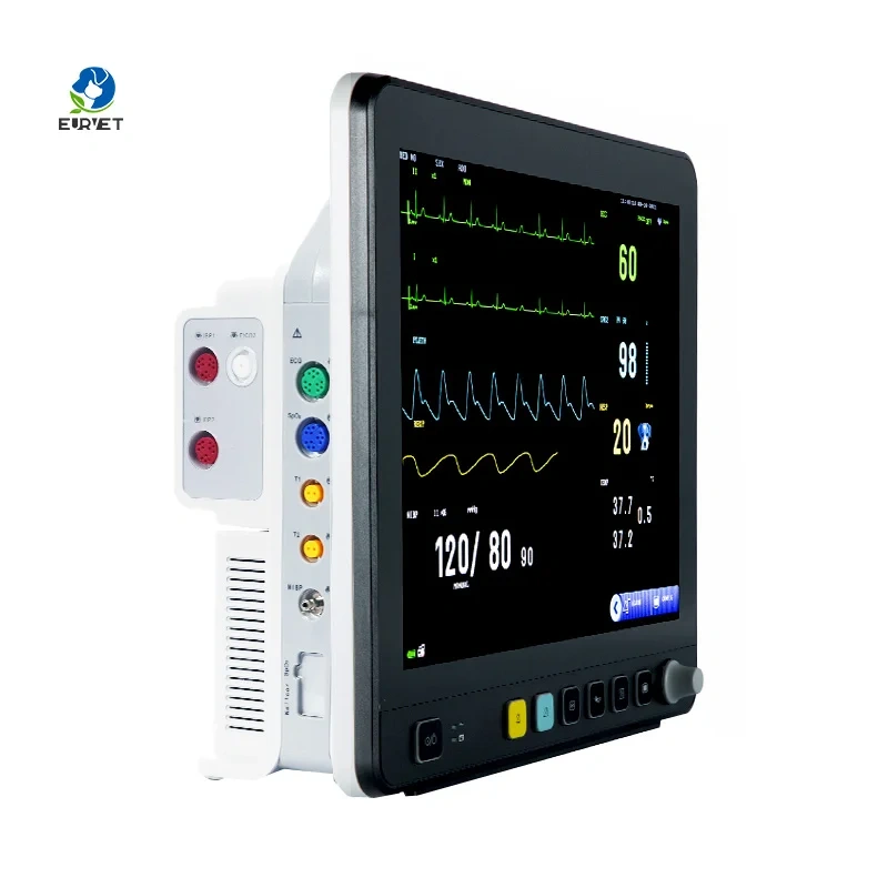 EUR PET Cheap Price Vet Monitor Veterinary Analyze Device 15 Inch Tft Lcd Screen Vital Signs Cardiac Monitor