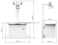 EUR PET Best Price Digital X-Ray Flat Panel Detector Veterinary Equipment Practical 32KW Veterinary X-Ray Machine
