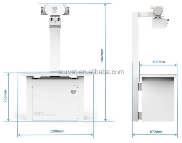 EUR PET Best Price Digital X-Ray Flat Panel Detector Veterinary Equipment Practical 32KW Veterinary X-Ray Machine