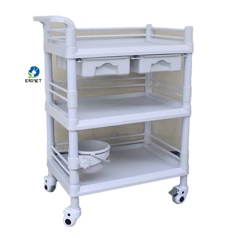 EUR PET Dealer Price Multi-functional Mobile Dental Instrument Trolley Veterinary Equipment Dental Trolley Clinic