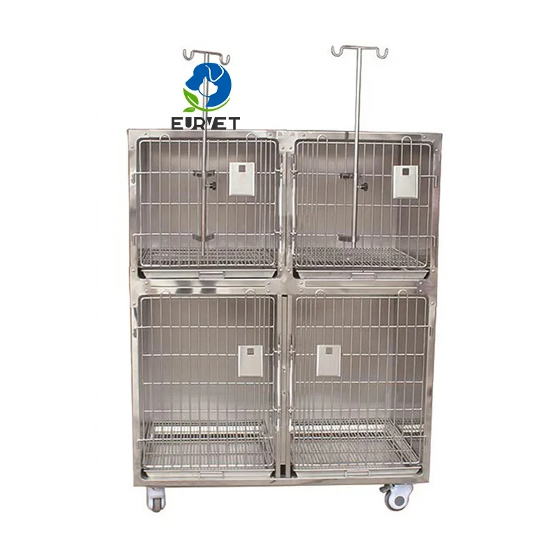 EUR VET Best Price Cage Animal Vet Stainless Steel Veterinary Hospital Cage Veterinary Instrument
