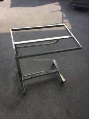 EUR VET Folding Height Adjustable Surgical Equipment 304 Stainless Steel Hospital Mayo Table for Medical Use
