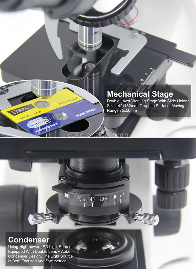 EUR VET Best Quality Biological Microscope Mindray Portarle Veterinary Equipment Multi-function Biological Microscope