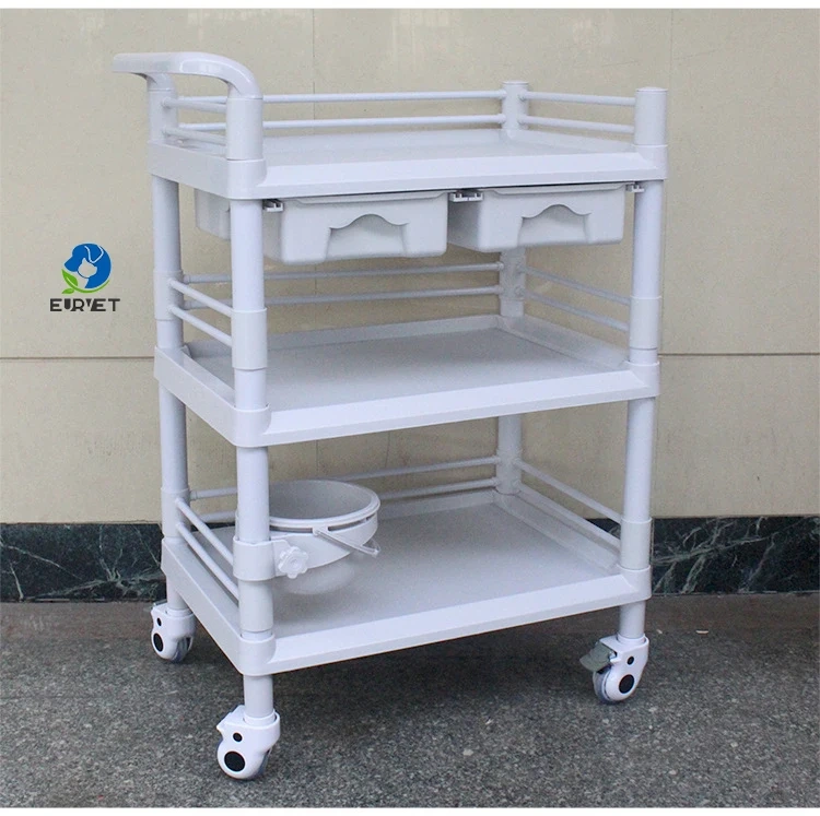 EUR PET Dealer Price Multi-functional Mobile Dental Instrument Trolley Veterinary Equipment Dental Trolley Clinic
