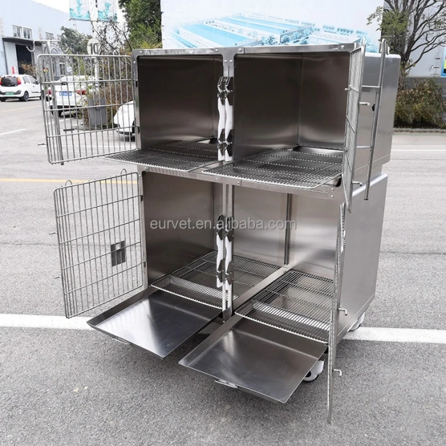 EUR VET Best Price Cage Animal Vet Stainless Steel Veterinary Hospital Cage Veterinary Instrument