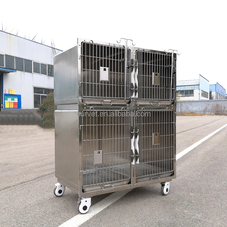 EUR VET Best Price Cage Animal Vet Stainless Steel Veterinary Hospital Cage Veterinary Instrument