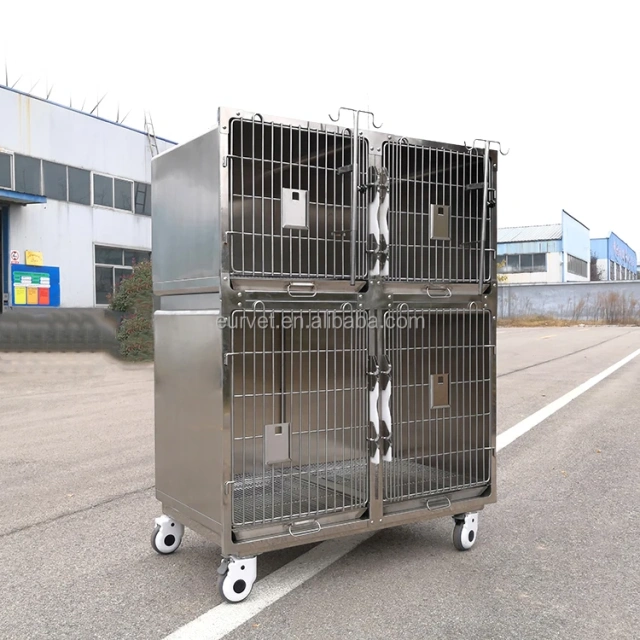 EUR VET Best Price Cage Animal Vet Stainless Steel Veterinary Hospital Cage Veterinary Instrument