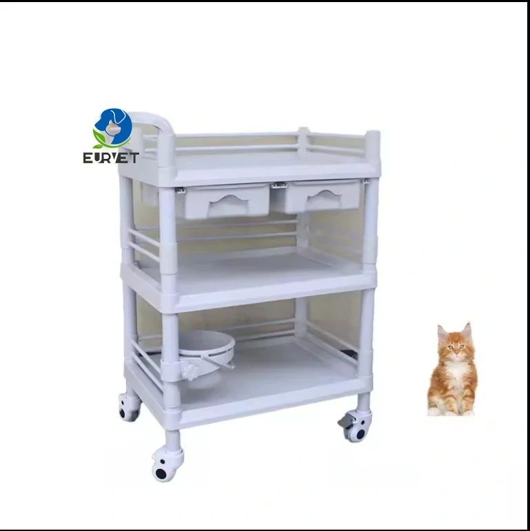EUR PET Dealer Price Multi-functional Mobile Dental Instrument Trolley Veterinary Equipment Dental Trolley Clinic