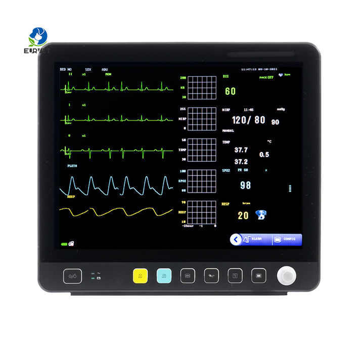 EUR PET Cheap Price Vet Monitor Veterinary Analyze Device 15 Inch Tft Lcd Screen Vital Signs Cardiac Monitor