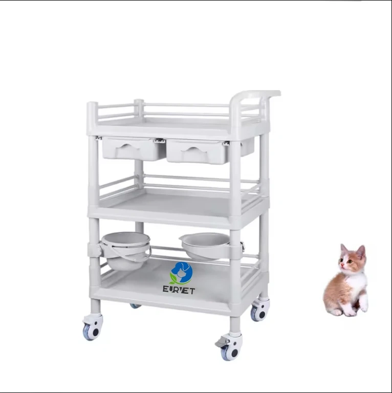 EUR PET Dealer Price Multi-functional Mobile Dental Instrument Trolley Veterinary Equipment Dental Trolley Clinic