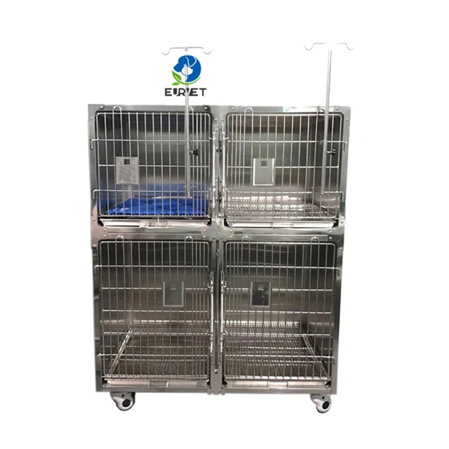 EUR VET Best Price Cage Animal Vet Stainless Steel Veterinary Hospital Cage Veterinary Instrument
