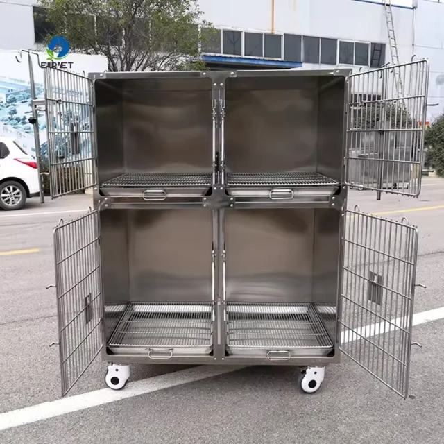 EUR VET Best Price Cage Animal Vet Stainless Steel Veterinary Hospital Cage Veterinary Instrument