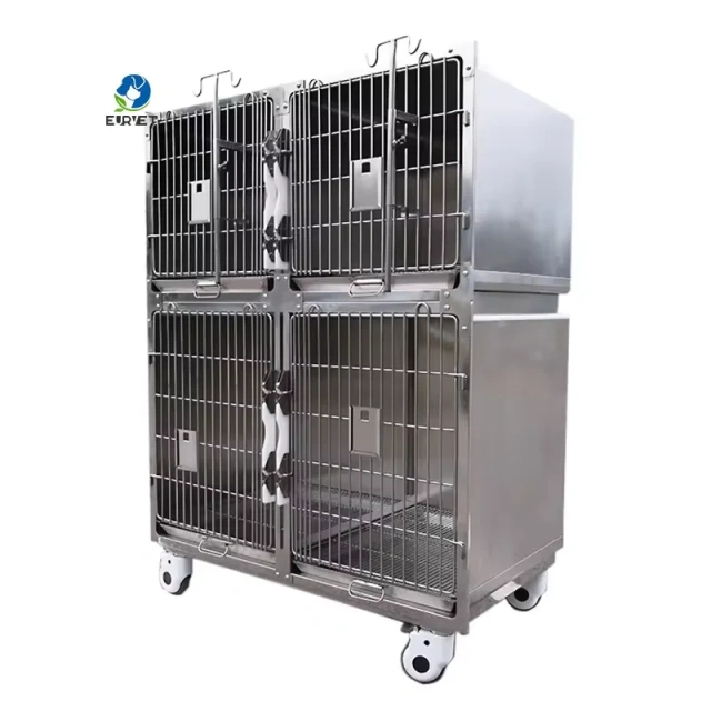 EUR VET Best Price Cage Animal Vet Stainless Steel Veterinary Hospital Cage Veterinary Instrument